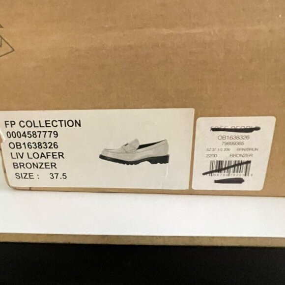 Free People Liv Loafer Brown Penny Loafer NEW Size 37.5 US 7 7.5 - Picture 11 of 12